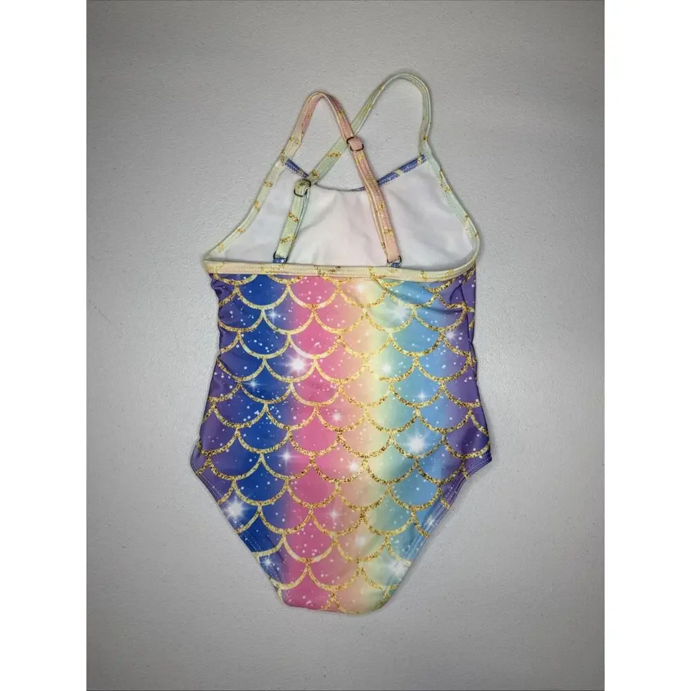 Girls Swimsuit 2 Pack Matching Bathing Suits One-piece + Bikini Set Size 3Y